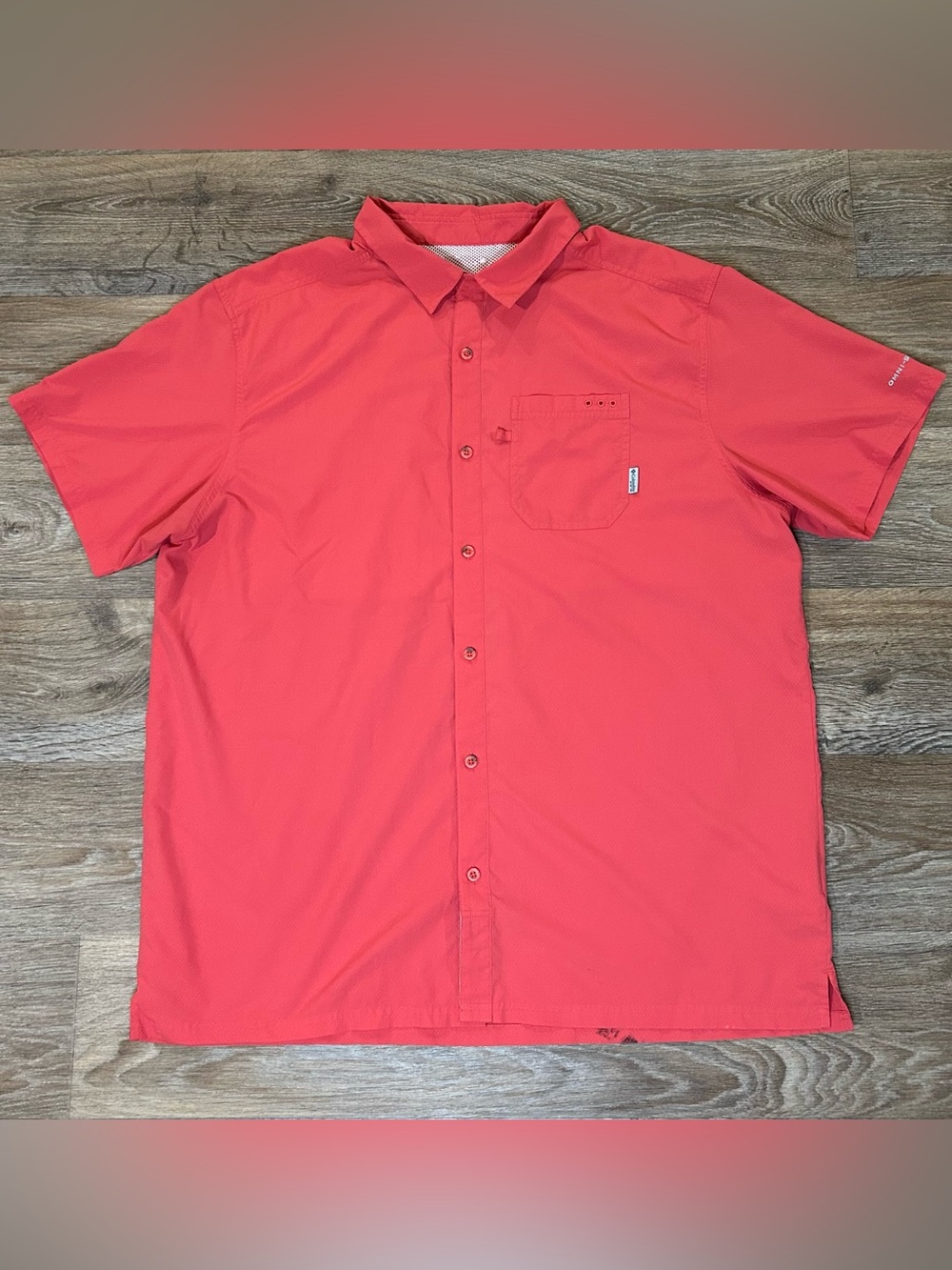 Columbia Men's PFG Slack Tide Camp Shirt - Coral Mens Fishing Shirt Size XXL